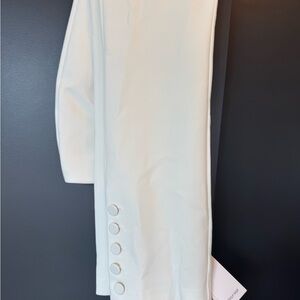 Cinq à Sept Ivory Pant with Button Accents